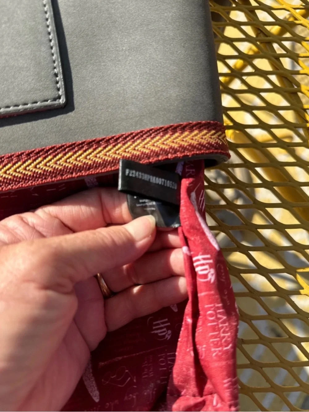 Harry Potter Gray Mini Backpack with Gryffindor Stripe